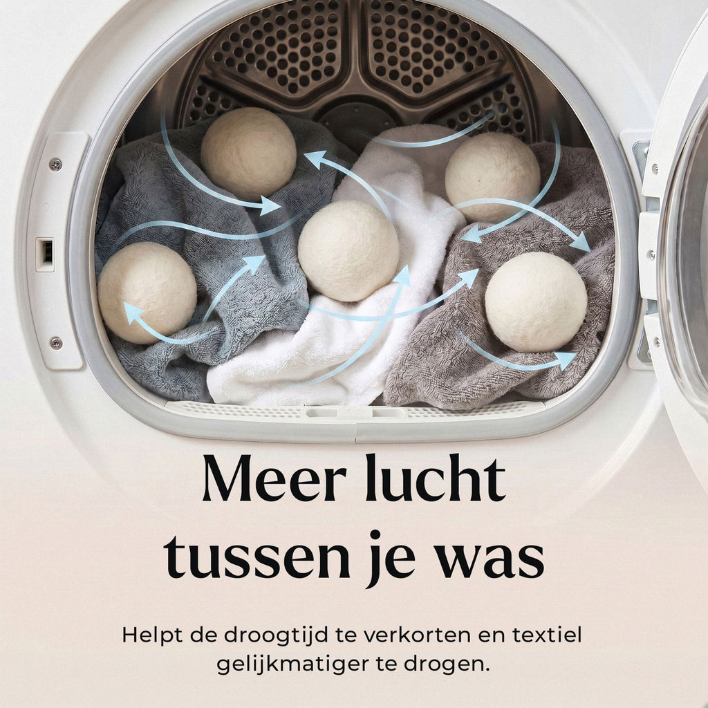 Drogerballen van Wol - 6 stuks