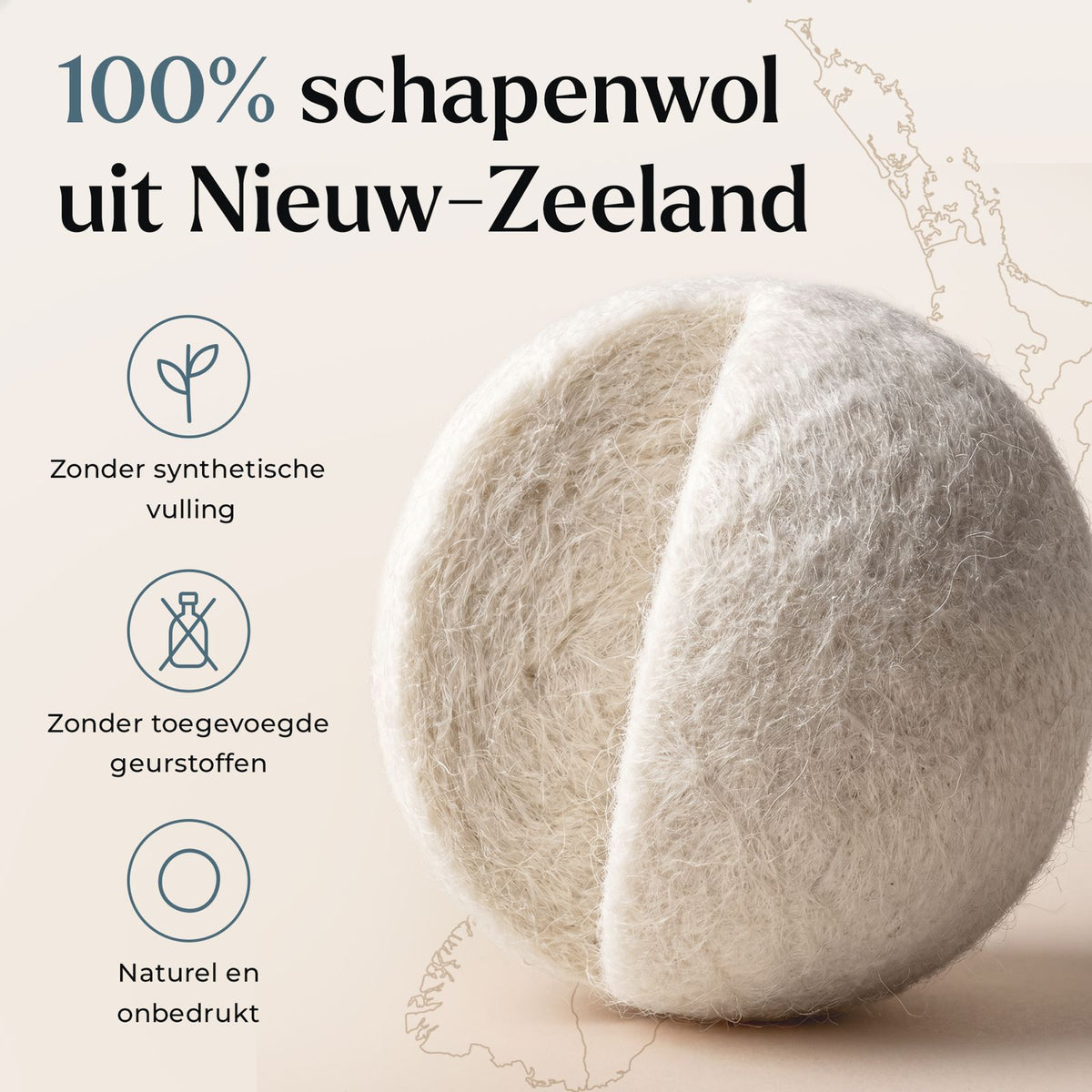 Drogerballen van Wol - 6 stuks