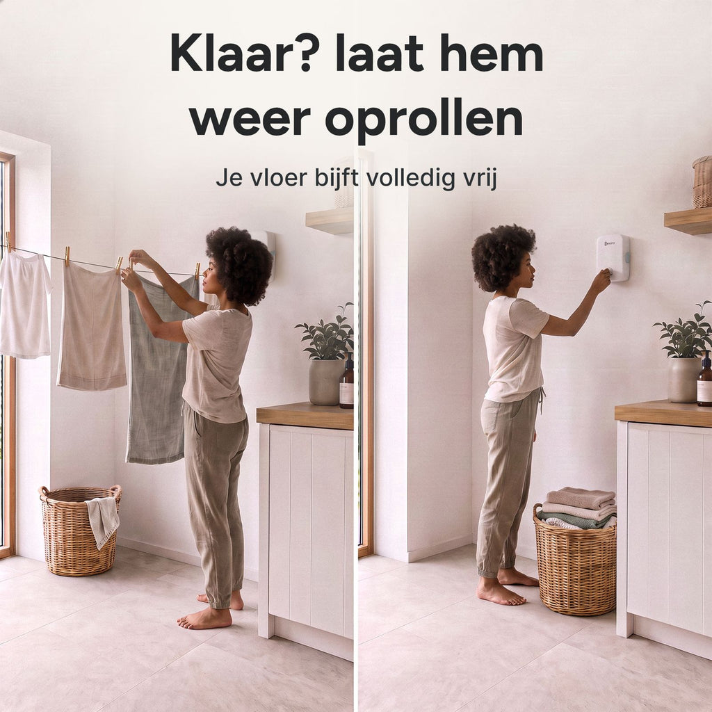 Uittrekbare waslijn - 4,3m Wit